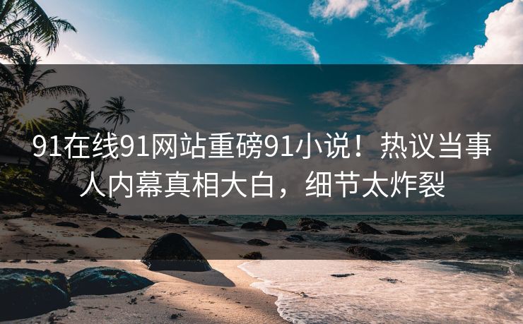 91在线91网站重磅91小说！热议当事人内幕真相大白，细节太炸裂