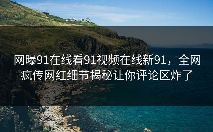 网曝91在线看91视频在线新91，全网疯传网红细节揭秘让你评论区炸了